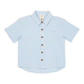 Copenhagen Colors Skjorte - Sky Blue W. Cream Stripe