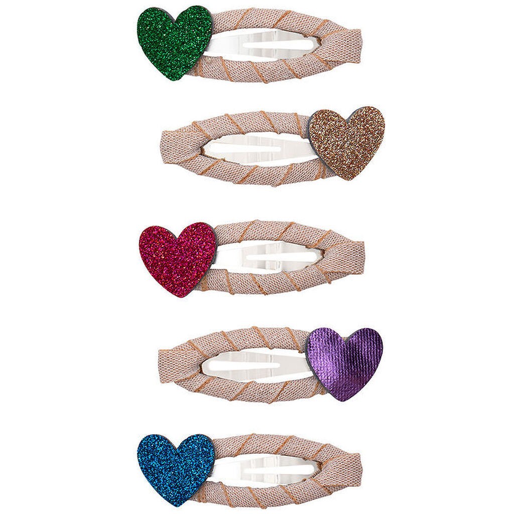 Mimi & Lula Hårspænder - 5-pak - 4 cm - Mini Jazzy Heart Dancing