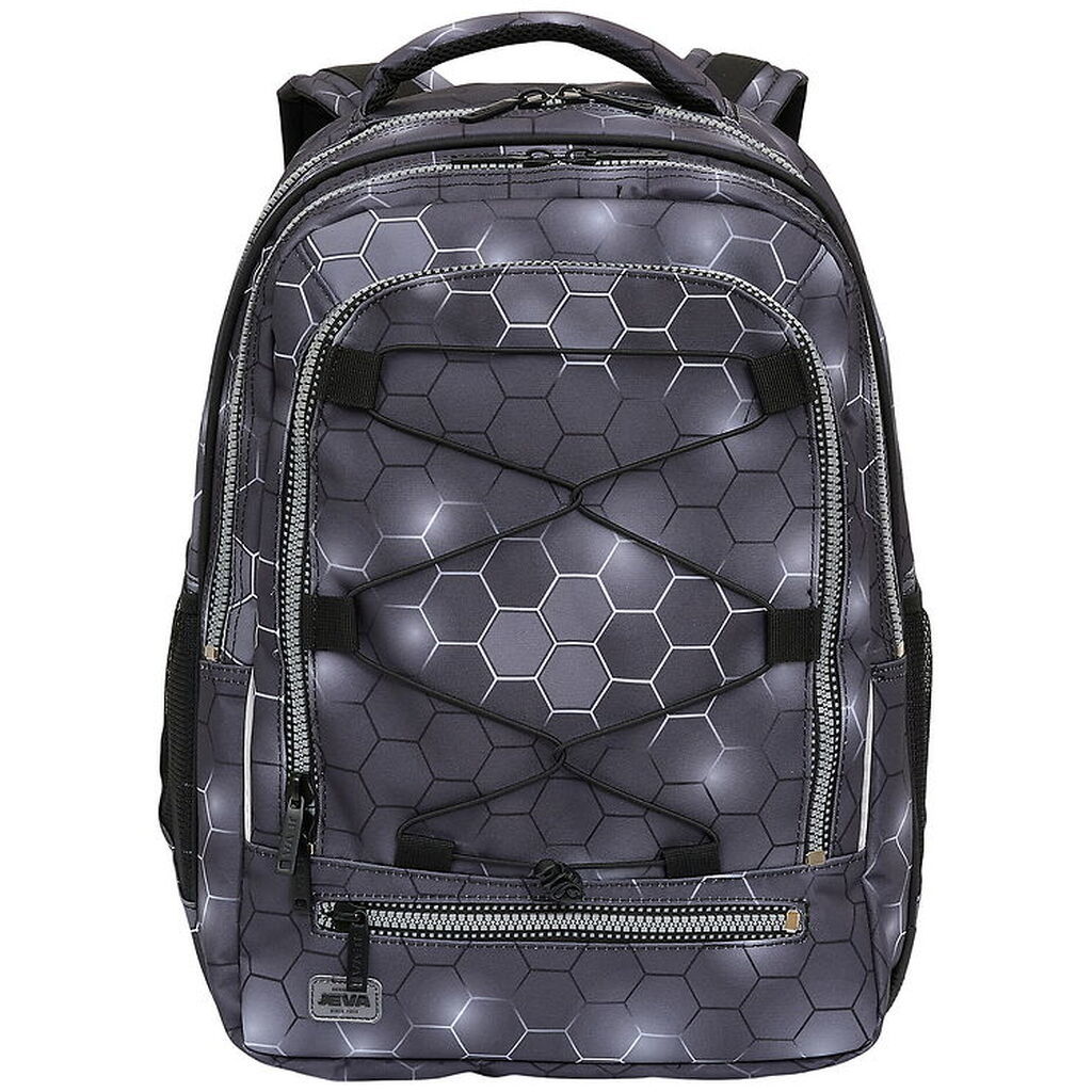 Jeva Skoletaske - Survivor - Black Hexagon