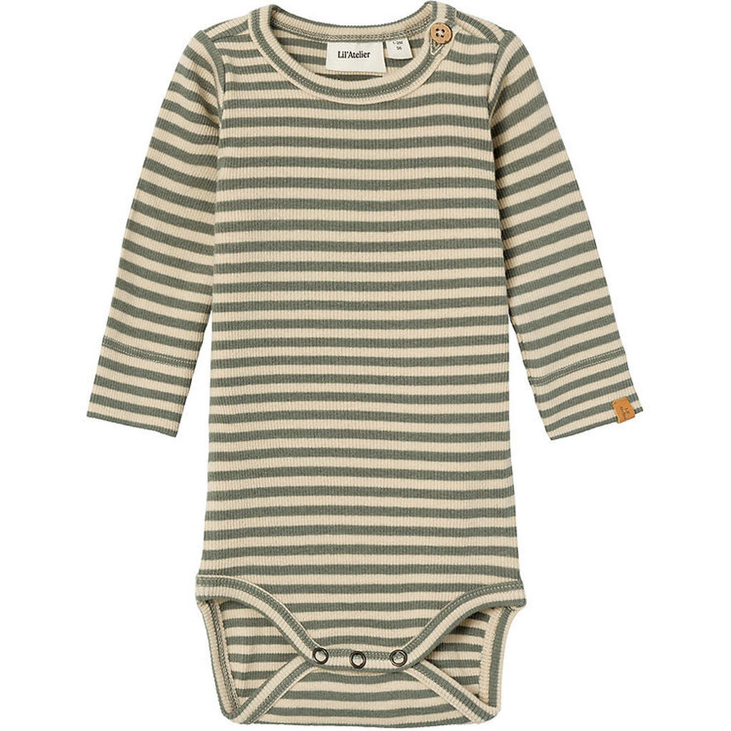 Lil Atelier Body l/æ - NbmGago - Noos - Fog/Agave Green