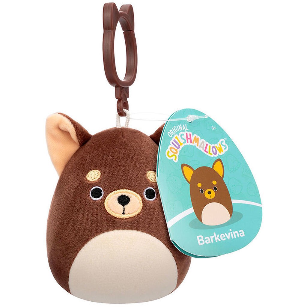 Squishmallows Bamse - 9cm - Barkevin - Clip On