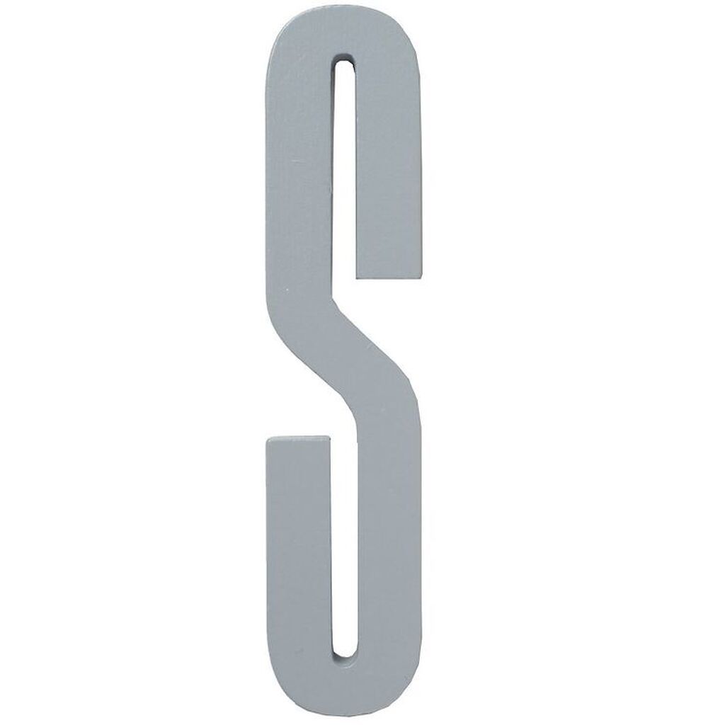Design Letters Træbogstaver - S - Grå