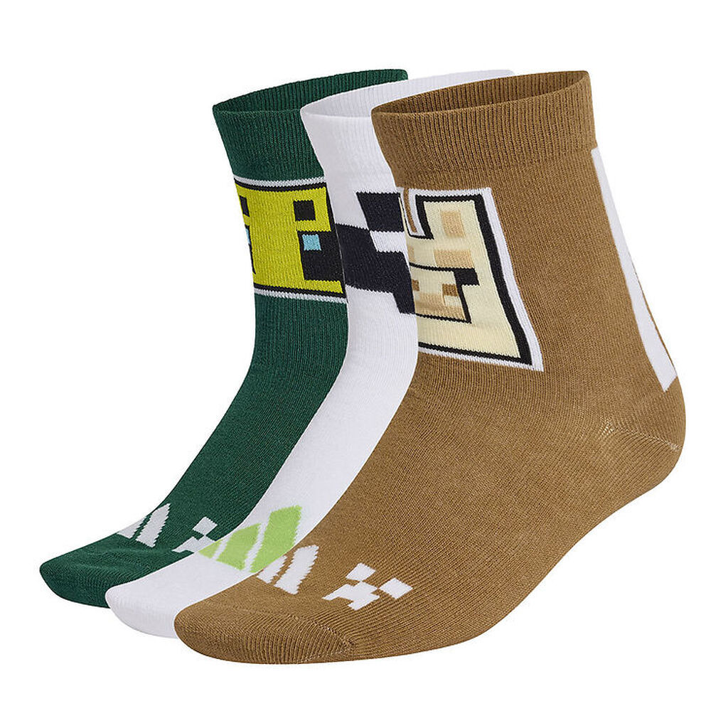 adidas Performance Strømper - 3-pak - Minecraft - Carbon/Brown D