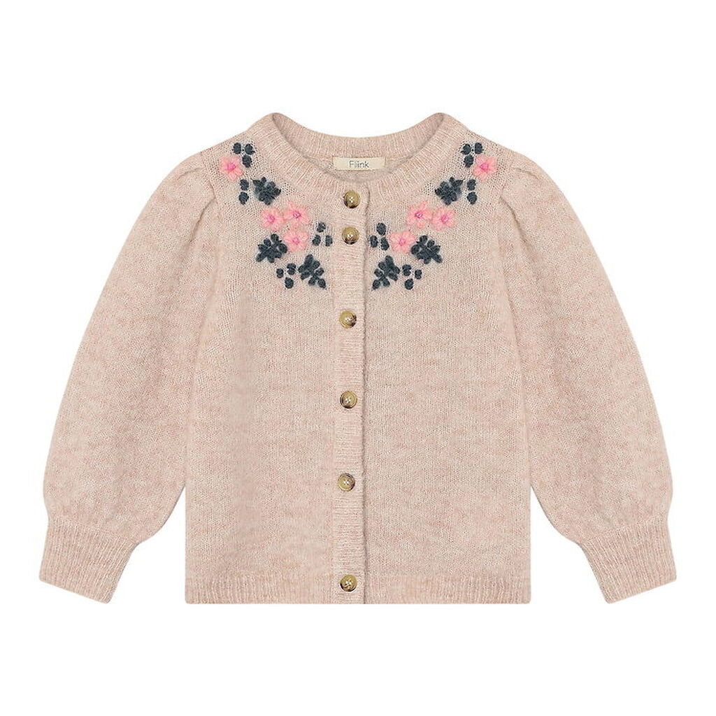 Fliink Cardigan - Strik - Uld/Nylon - Star - Peach Whip
