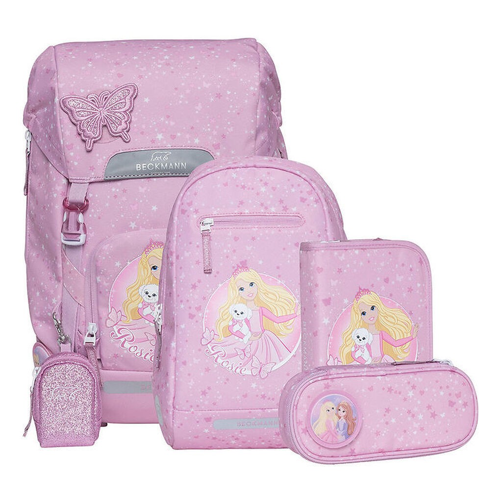 Beckmann Skoletaskesæt - Classic Maxi - Rosie - Pink