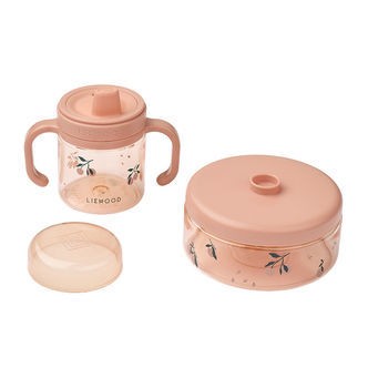 Liewood Spisesæt - Beatrix - 2 Dele - Peach/Sea Shell