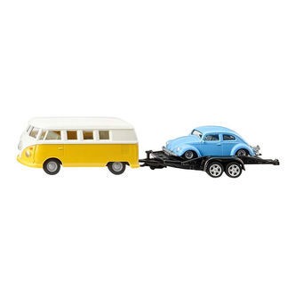 Siku Bil m. Trailer - VW T1 m. Trailer & VW Beetle - 1:50
