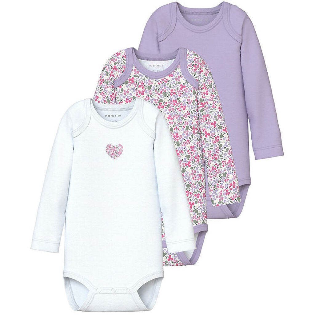 Name It Body l/æ - Noos - NbfBody - 3-pak - Pastel Lilac