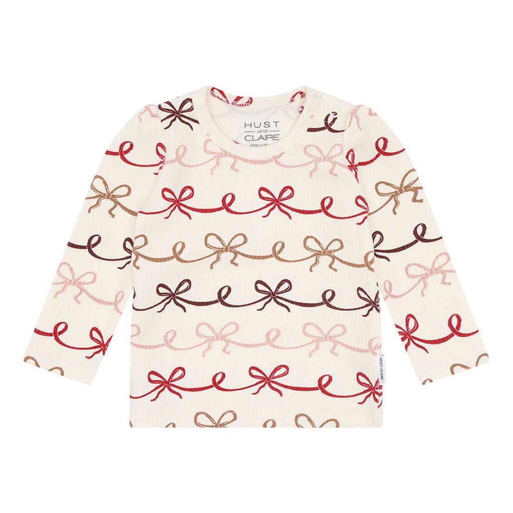 Hust and Claire Bluse - Rib - HCAmma - Sugar m. Sløjfer