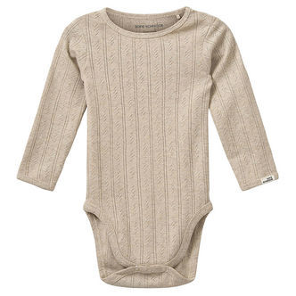 Sofie Schnoor Body l/æ - DicteSB - Beige m. hulmønster