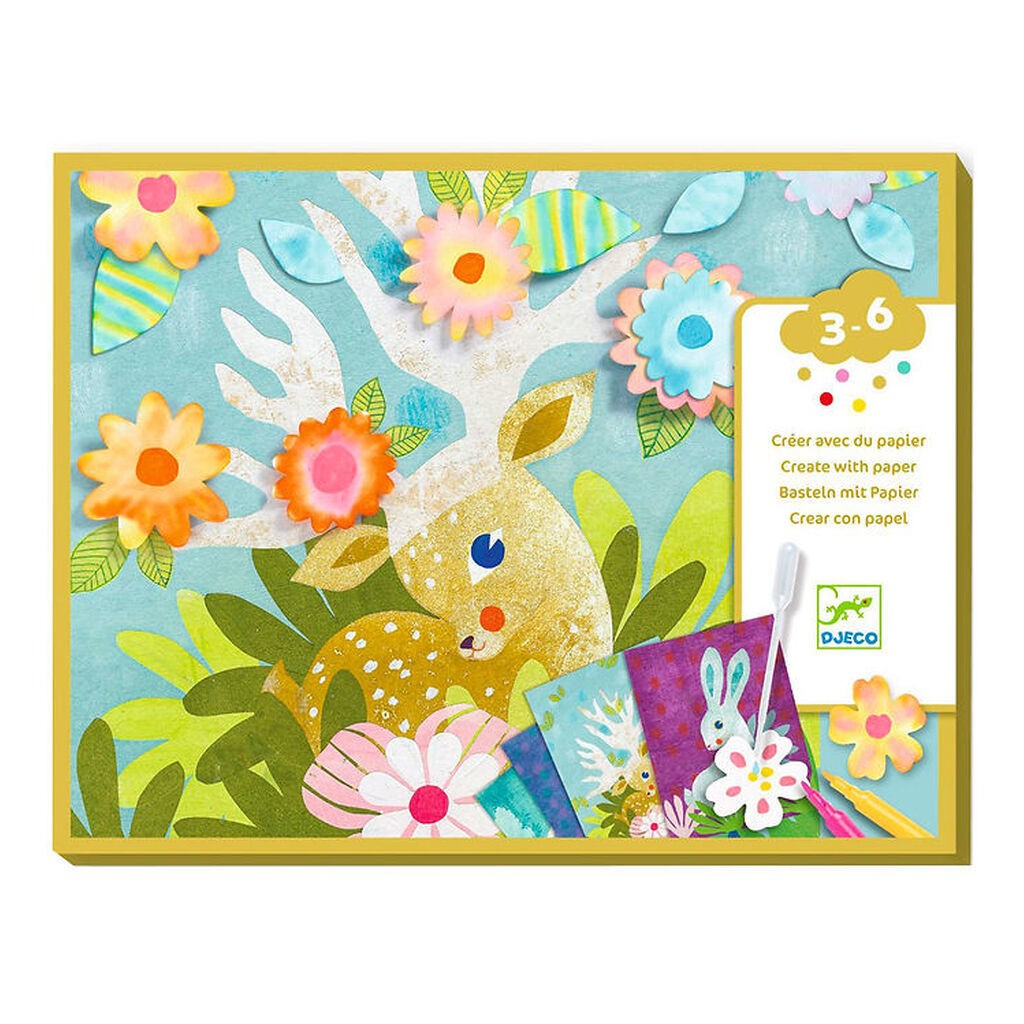 Djeco Kreasæt - Kreativ Med Papir m. Trækpapir