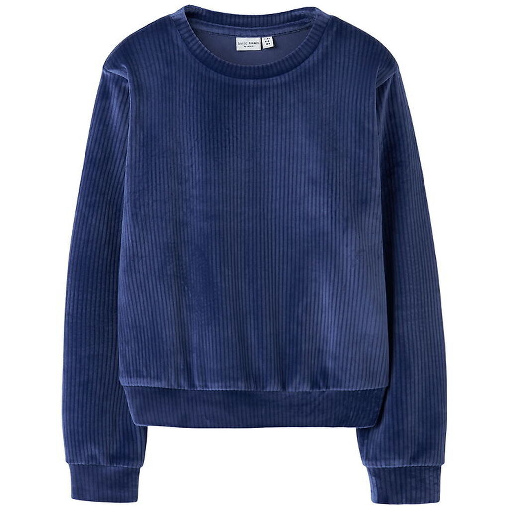 Name It Bluse - Fløjlsvelour - NkfVeloa - Beacon Blue