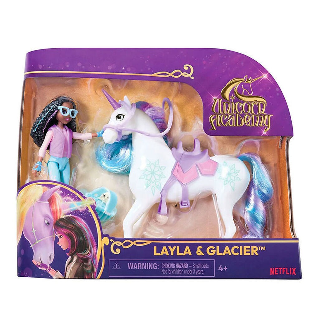 Unicorn Academy Legetøjsfigurer - 13,5 cm - Layla & Glacier