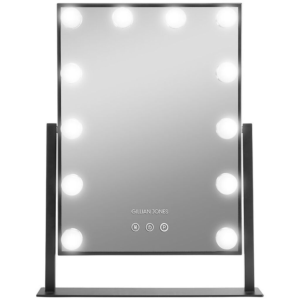 Gillian Jones Makeupspejl - 12 LED/Touch - Sort