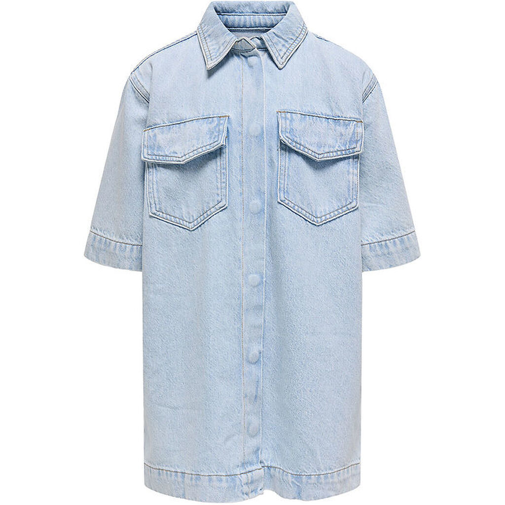 Kids Only Denim Kjole - KogSophie - Light Blue Denim