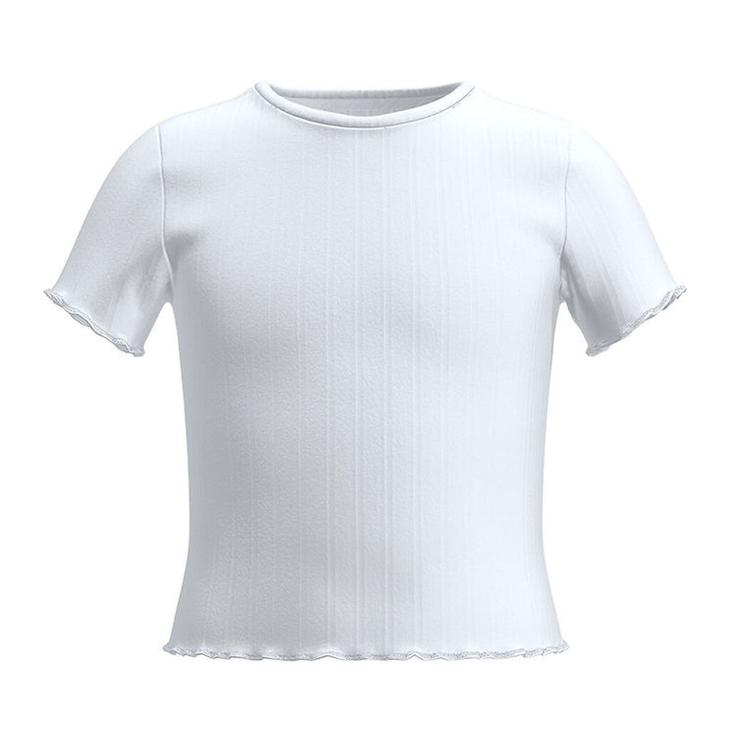 Name It T-Shirt - Crop Top - NkfNoralina - Bright White