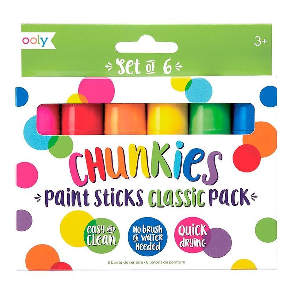 Ooly Jumbo Tuscher - Chunkies Paint Sticks - 6 stk - Multifarvet