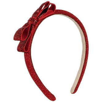 Konges Sløjd Hårbøjle - Rød m. Glimmer