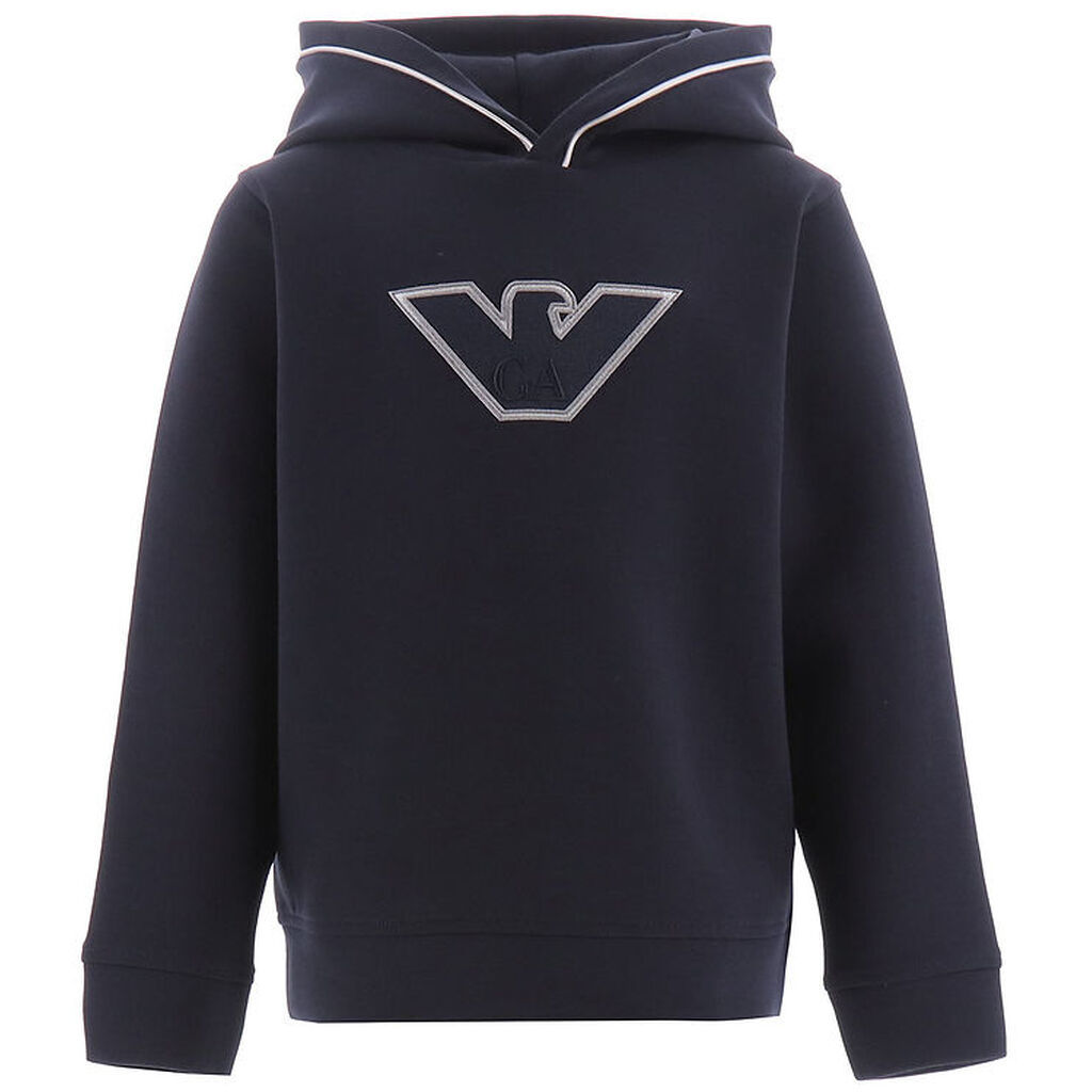 Emporio Armani Hættetrøje - Navy m. Logo
