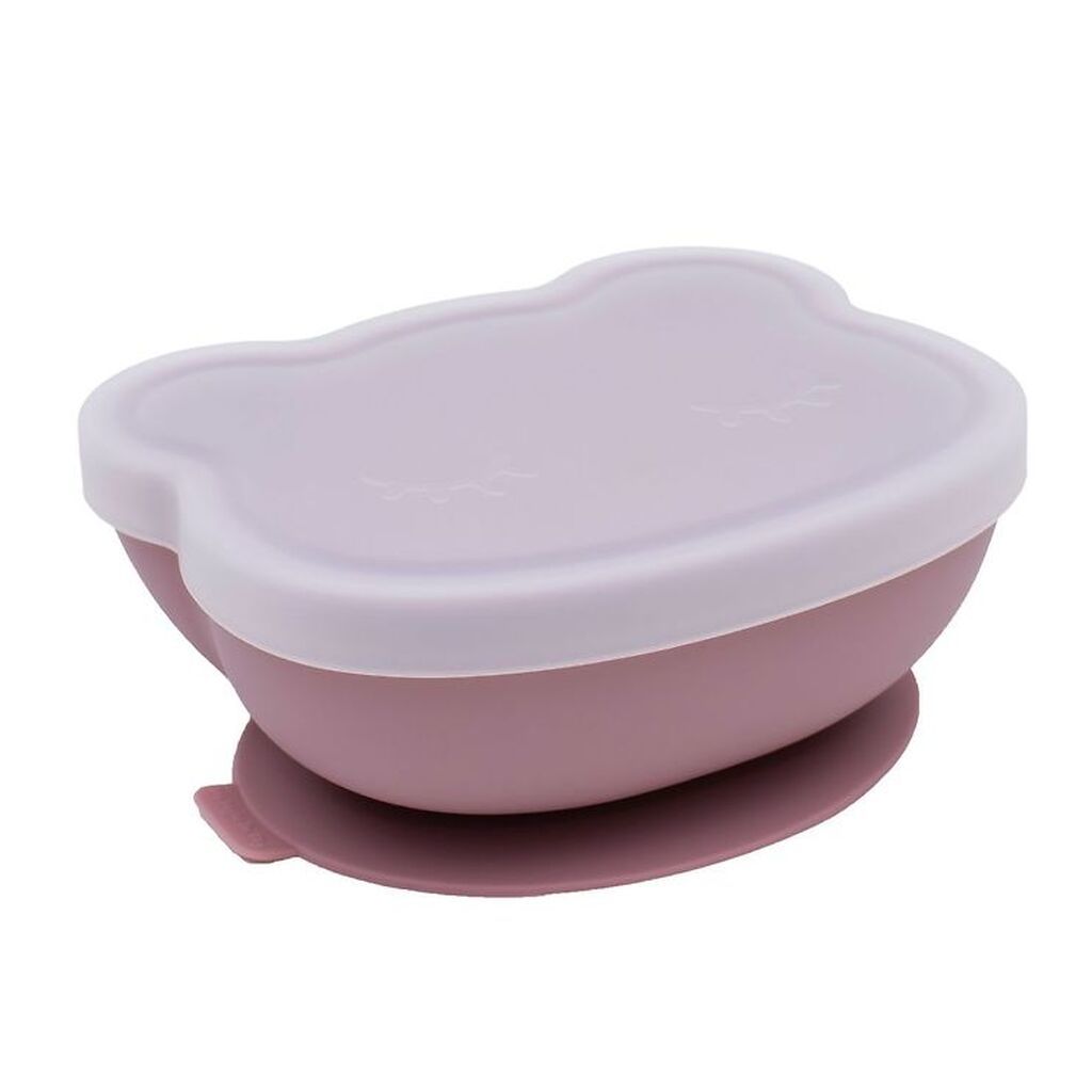 We Might Be Tiny Skål m. Sugekop - Silikone - Dusty Rose