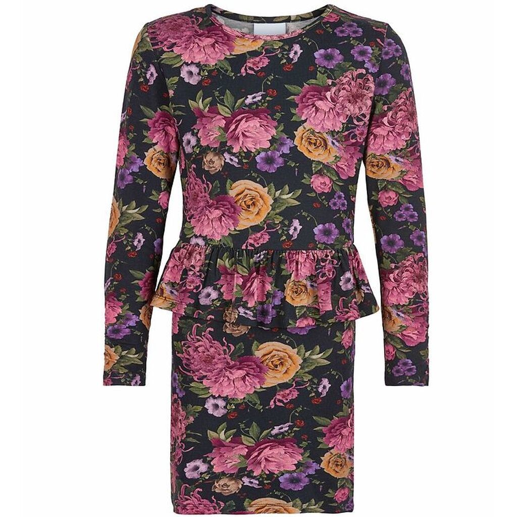 The New Kjole - Flower - Sort m. Blomster