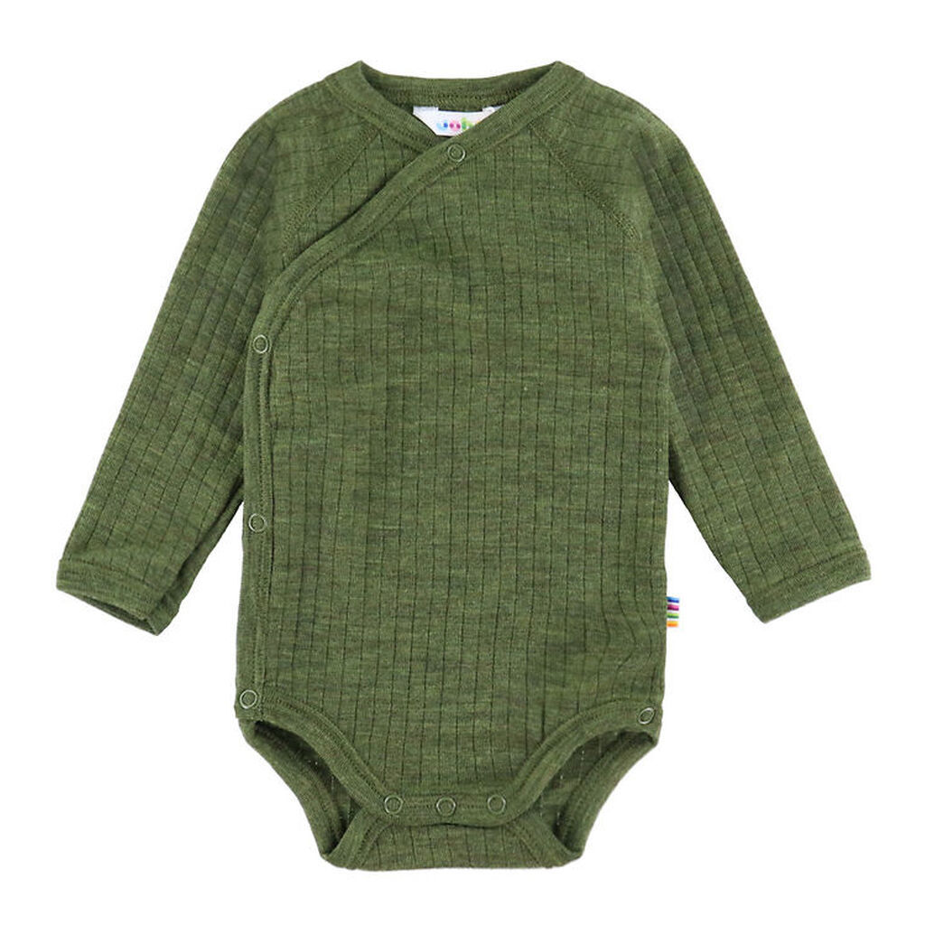 Joha Slå-om Body l/æ - Uld - Rib - Mørk Oliven