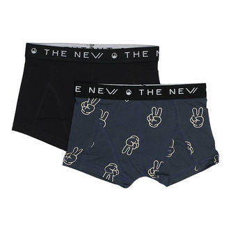 The New Boxershorts - 2-pak - Black Beauty/Navy m. Print