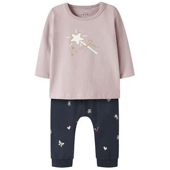 Name It Nattøj 2-delt - NbfVubie - Burnished Lilac/Navy Blazer