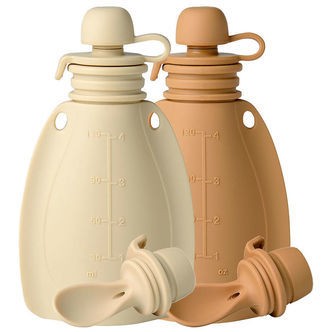 Mininor Smoothieposer - 2-pak - Silikone - 120 ml - Beige/Mat Ro