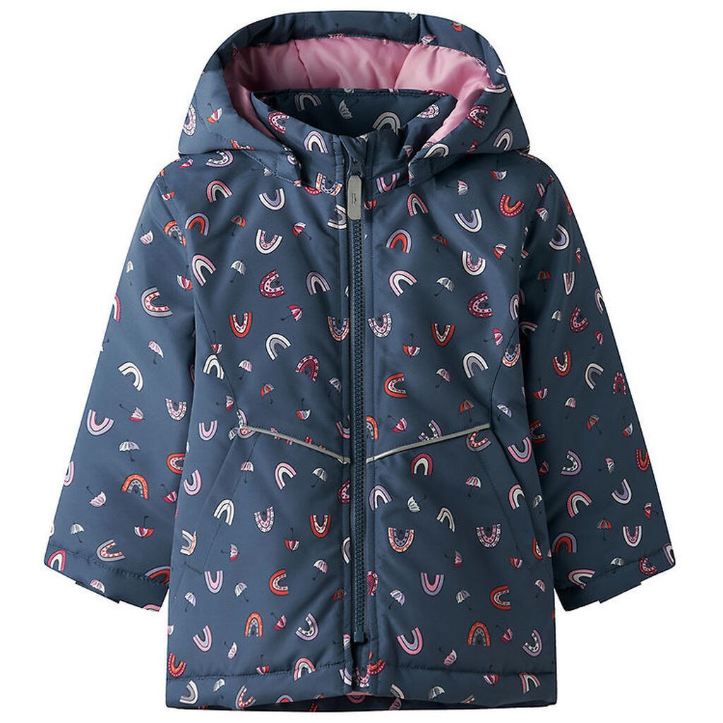 Name It Vinterjakke - NmfMaxi - Vintage Indigo/Rainbow