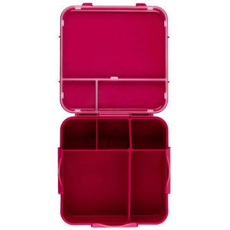 MontiiCo Madkasse m. 5 Rum - Bento Plus - 1,3 l - Crimson