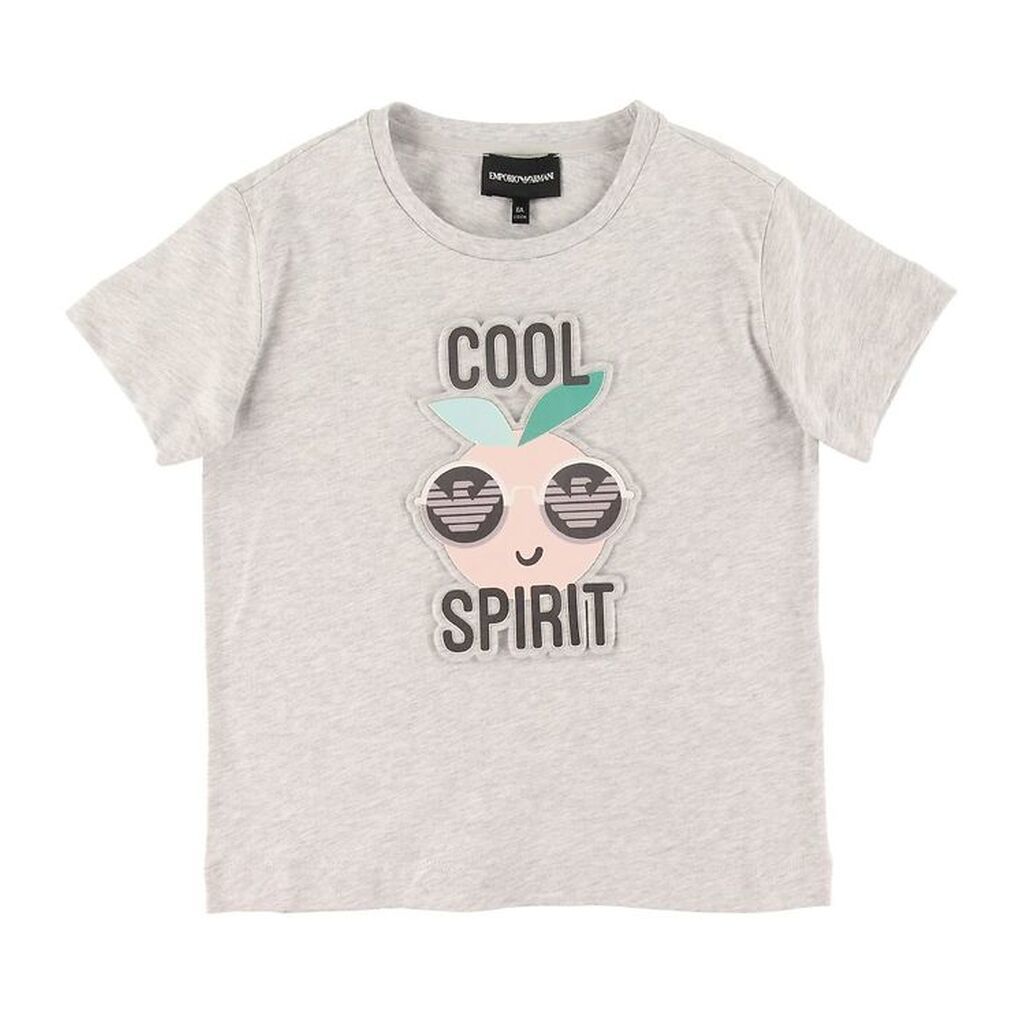 Emporio Armani T-shirt - Gråmeleret m. Print