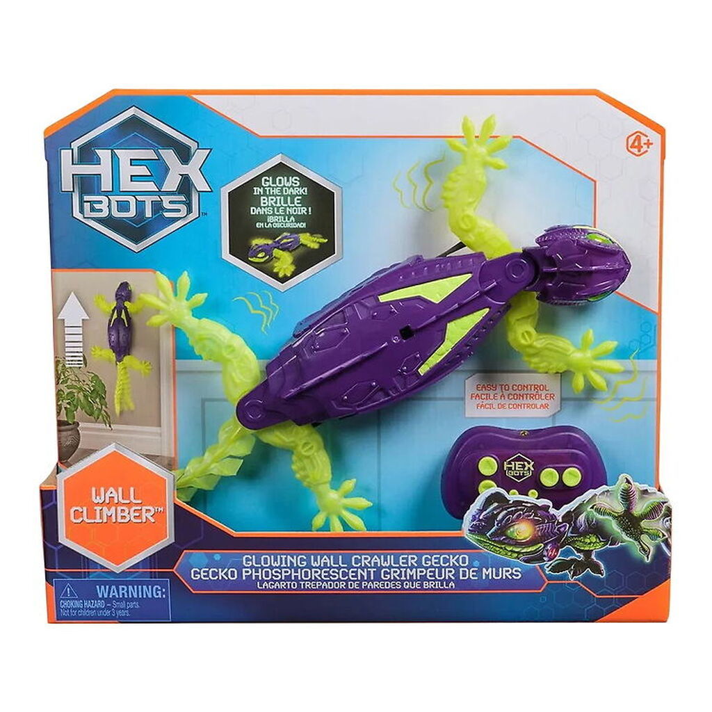 Hex Bots Vægkravlende Gekko - Fjernstyret - Glow In The Dark