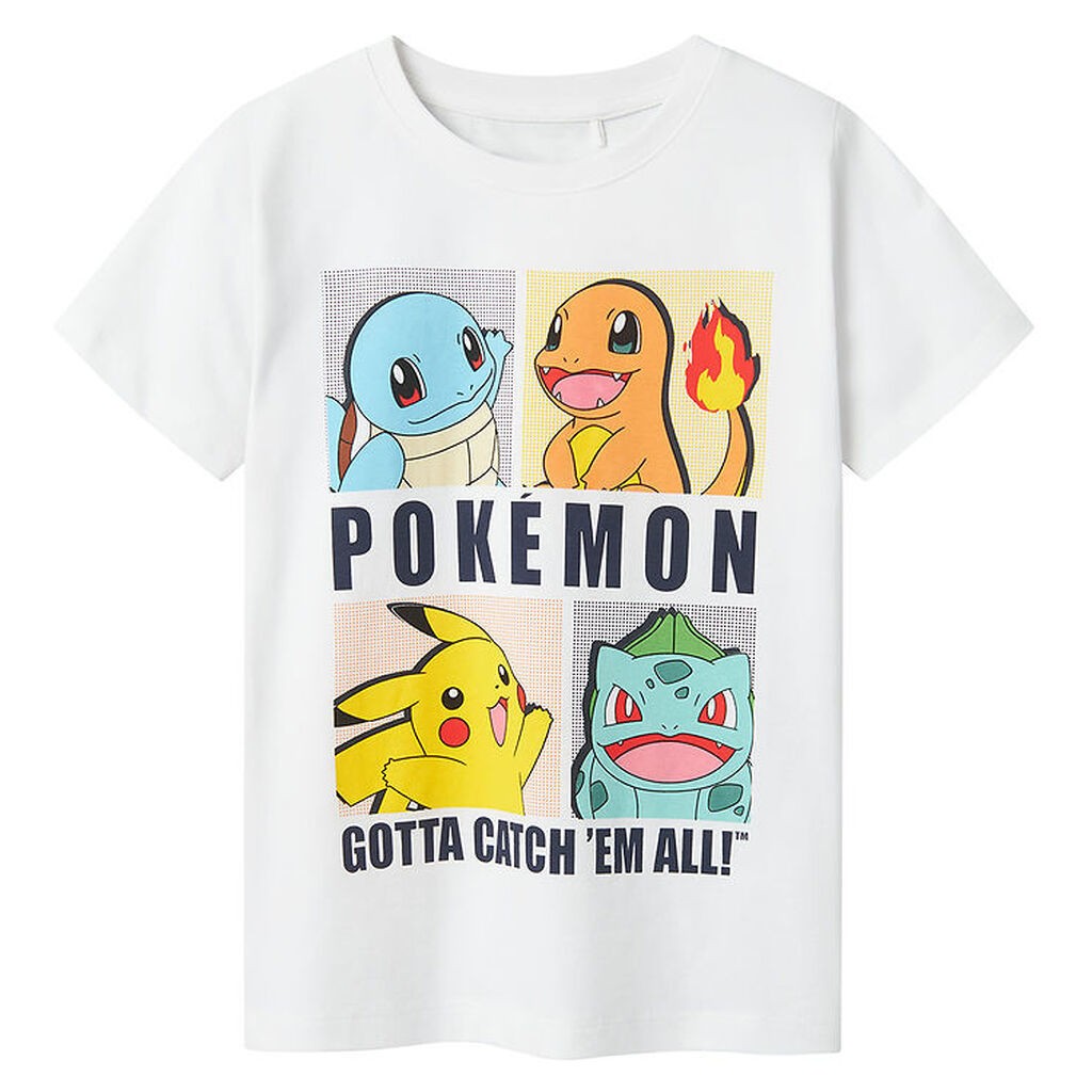 Name It T-Shirt - Noos - NkmDazz Pokémon - Bright White m. Print