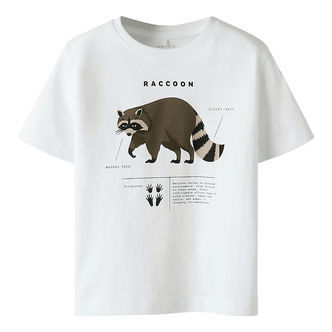 Name it T-shirt - NmmKester - Bright White m. Print