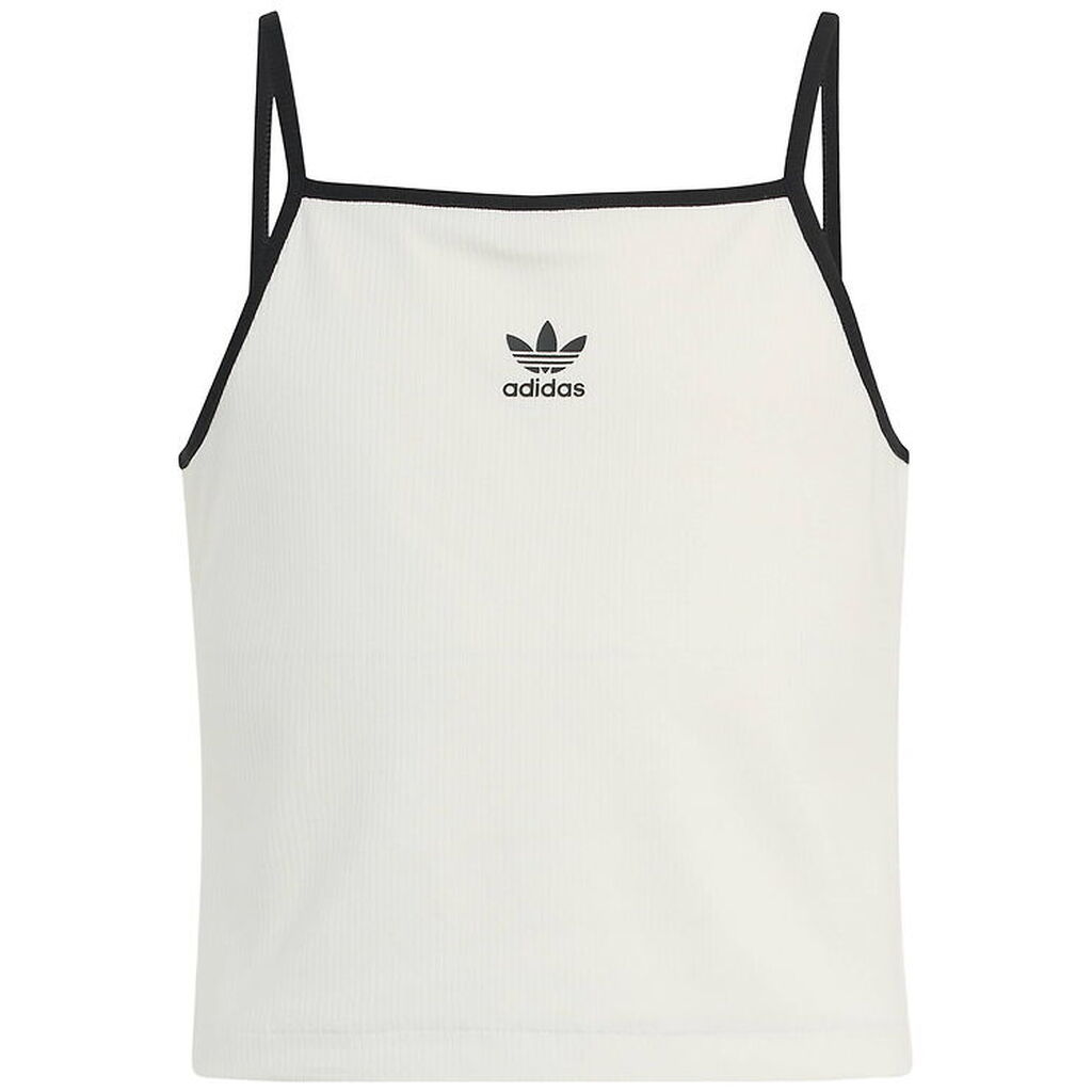adidas Originals Top - Cropped - Cloud White m. Sort