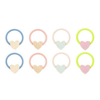 Mimi & Lula Hårelastikker - 8-pak - Dreamy Hearts Dreamland