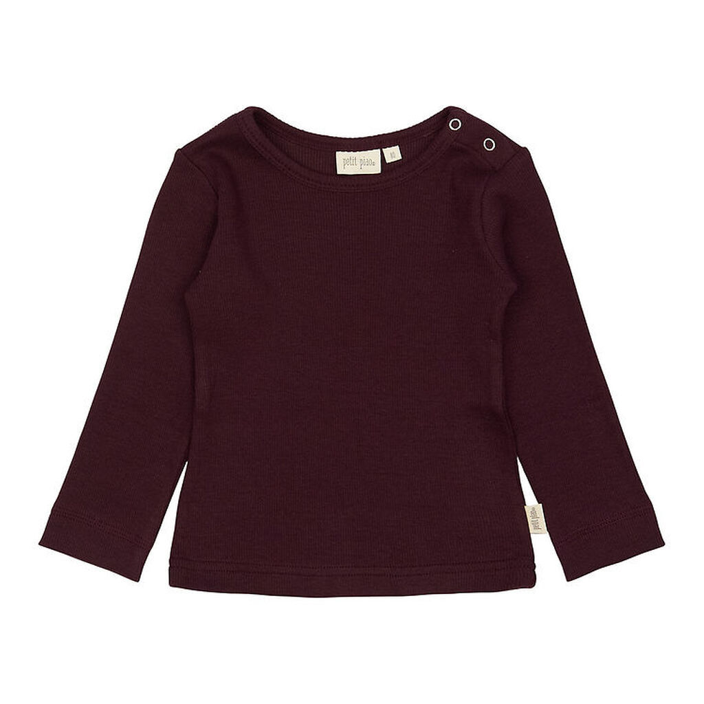 Petit Piao Bluse - Rib - Modal - Dark Grape