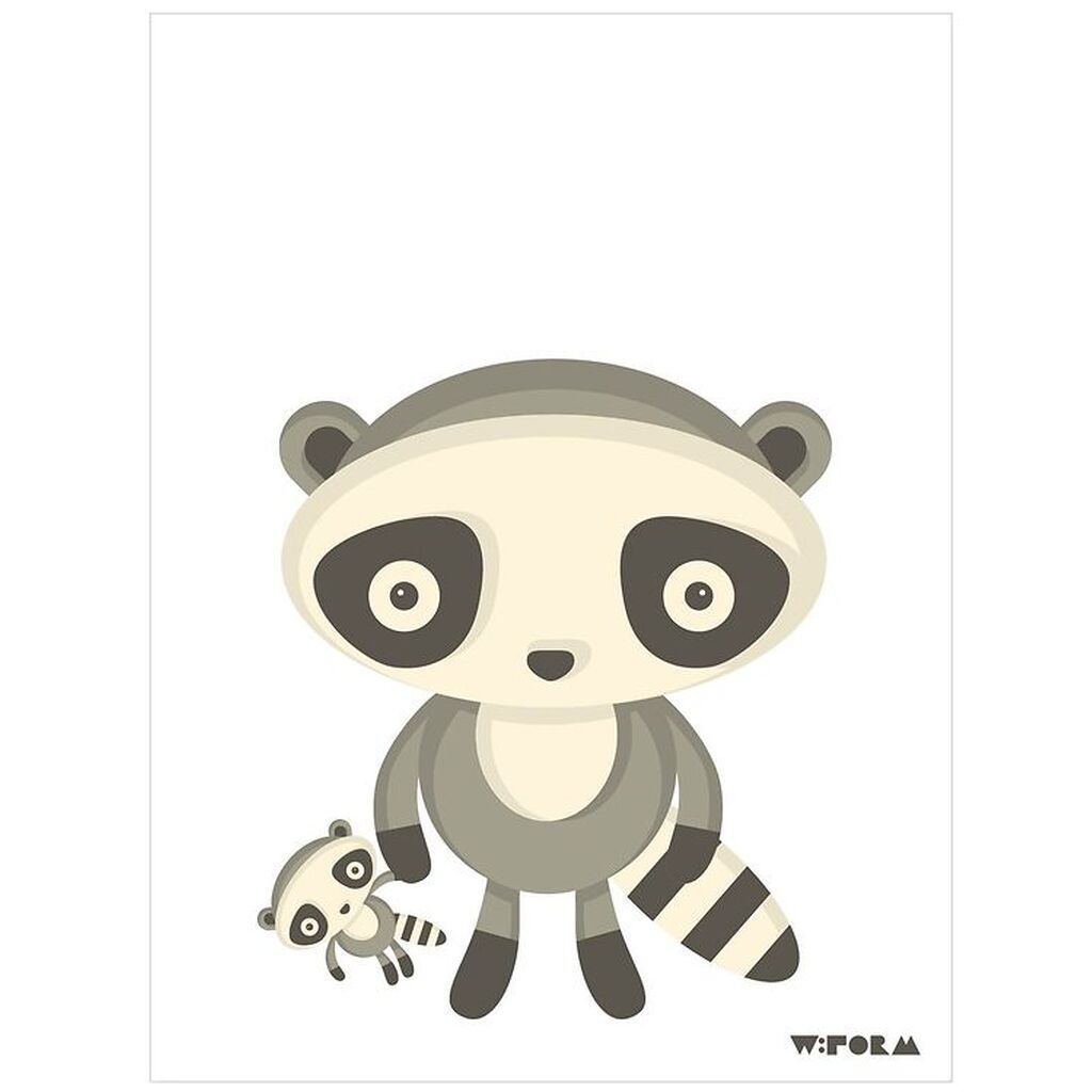 W:form Plakat - 30x40 - Vaskebjørn