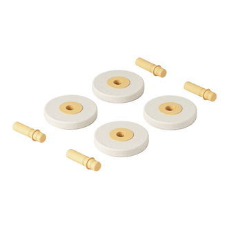 MODU 4 x Foam Wheels - 4-pak - Ø18 cm - Sand Grey/Honey Yellow