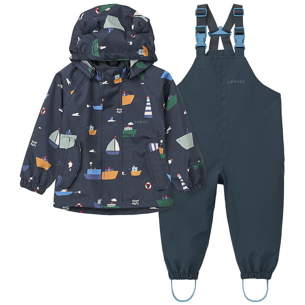 Liewood Regntøj m. Seler - PE - Manu - Sailing/Classic Navy