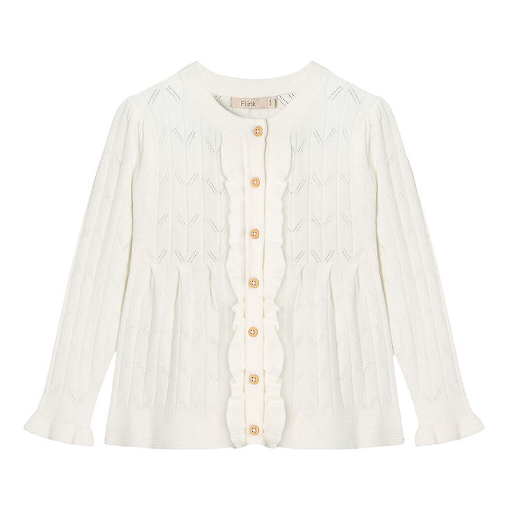 Fliink Cardigan - Strik - Sunny - Cloud Dancer