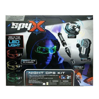 SpyX - Natmissionssæt - LED Lys - Gul/Rød/Grøn