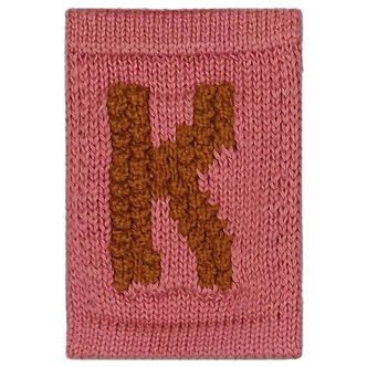 Smallstuff Strikket Bogstav - K - Rosa Alfabet