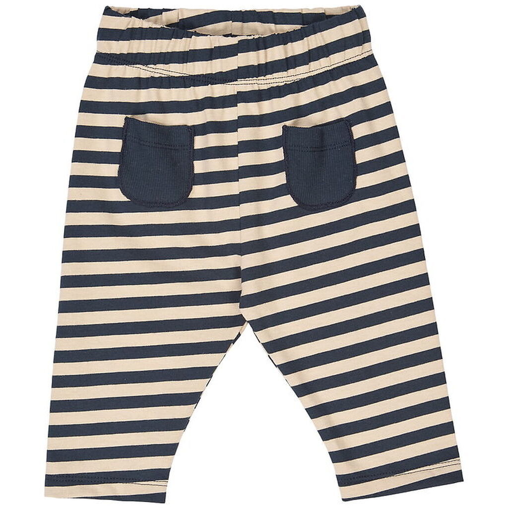 Müsli Bukser - Stripe - Oak/Night Blue