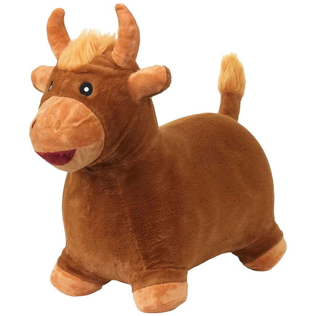 Krea Hoppedyr - Hop & Bounce Plush Cow - Brun