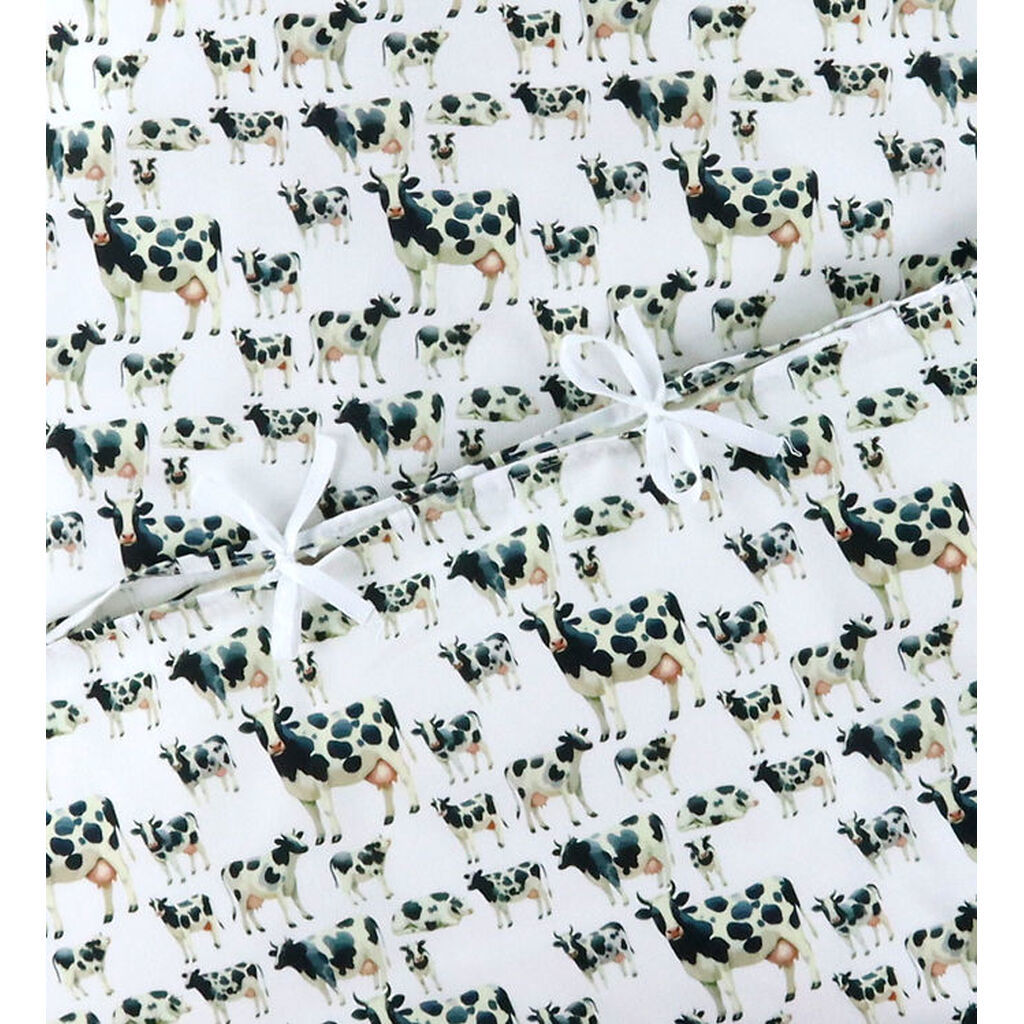 Nørgaard Madsens Sengetøj - Baby - Hvid m. Køer