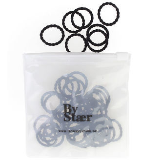 By Stær Mini Hårelastikker - 50 Stk. - Mix 16 - Sort