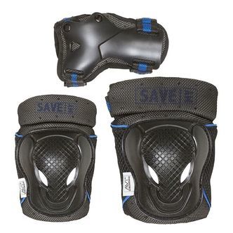 Save My Bones Beskyttelsessæt - Sort/Blå
