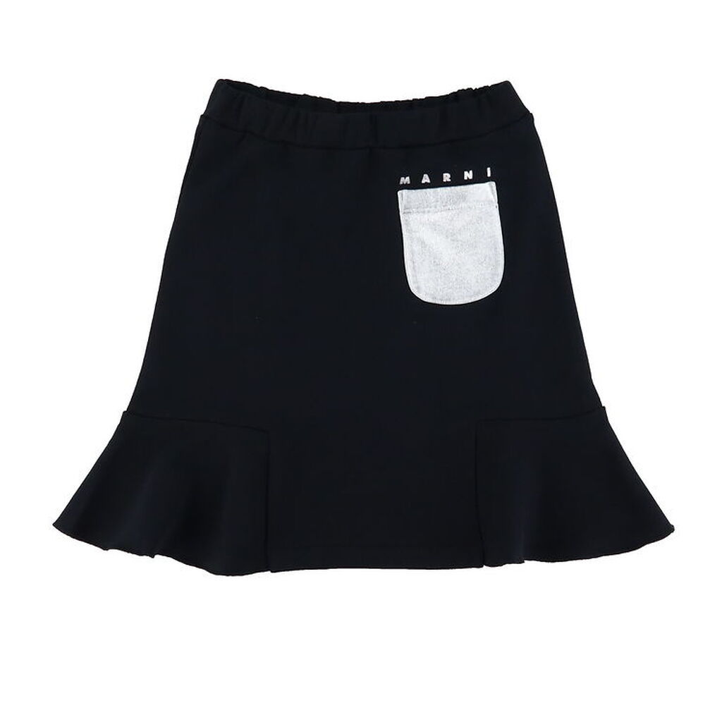 Marni Nederdel - Sweat - Sort m. Sølv